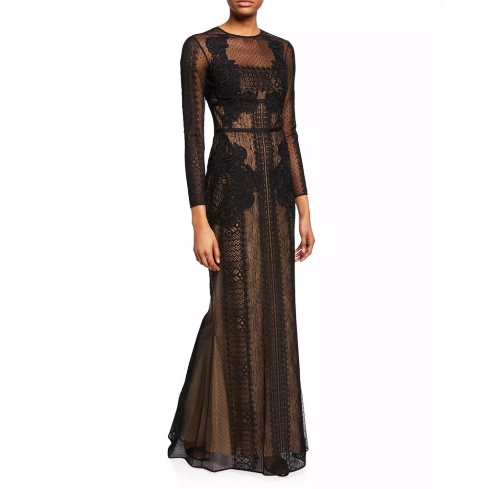 🖤 ZUHAIR MURAD Illusion Nude Lace Mermaid Gown 14 - Picture 5 of 9